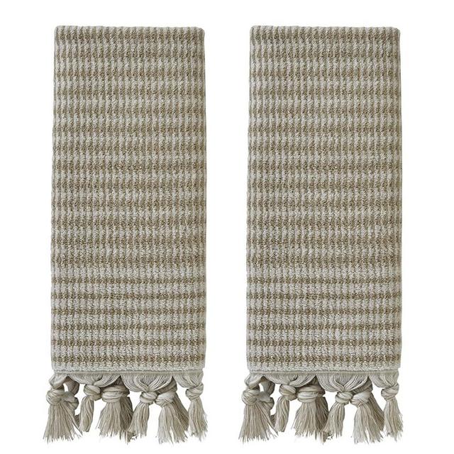 SKL Home Longborough 100% Turkish Cotton Hand Towel Set, 16x26, Tan