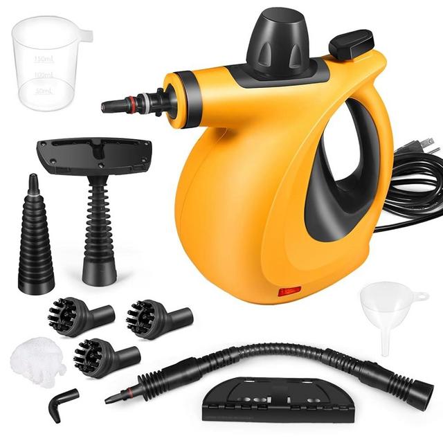 Steam Cleaner, Pressurized Multi-Purpose Handheld Steam Cleaner with 11pcs Accessories, Natural Chemical-Free Cleaning Steam Cleaner for Home Use, Furniture, Upholstery, Couch, Tile, Grout and Car