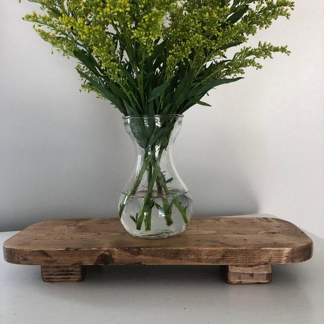 Rustic Wood Riser | Farmhouse Wood Riser | Wood Pedestal | Plant Stand | Tabletop Riser | Candle Stand | Housewarming Gift | Wood Riser