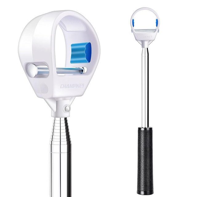 CHAMPKEY Auto-Locking Mechanism Golf Ball Retriever - Premium Telescopic Golf Ball Picker - 6Ft / 9Ft / 12Ft / 14.5Ft