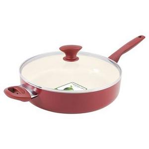 GreenPan Rio 5-Quart Ceramic Non-Stick Skillet, Burgundy