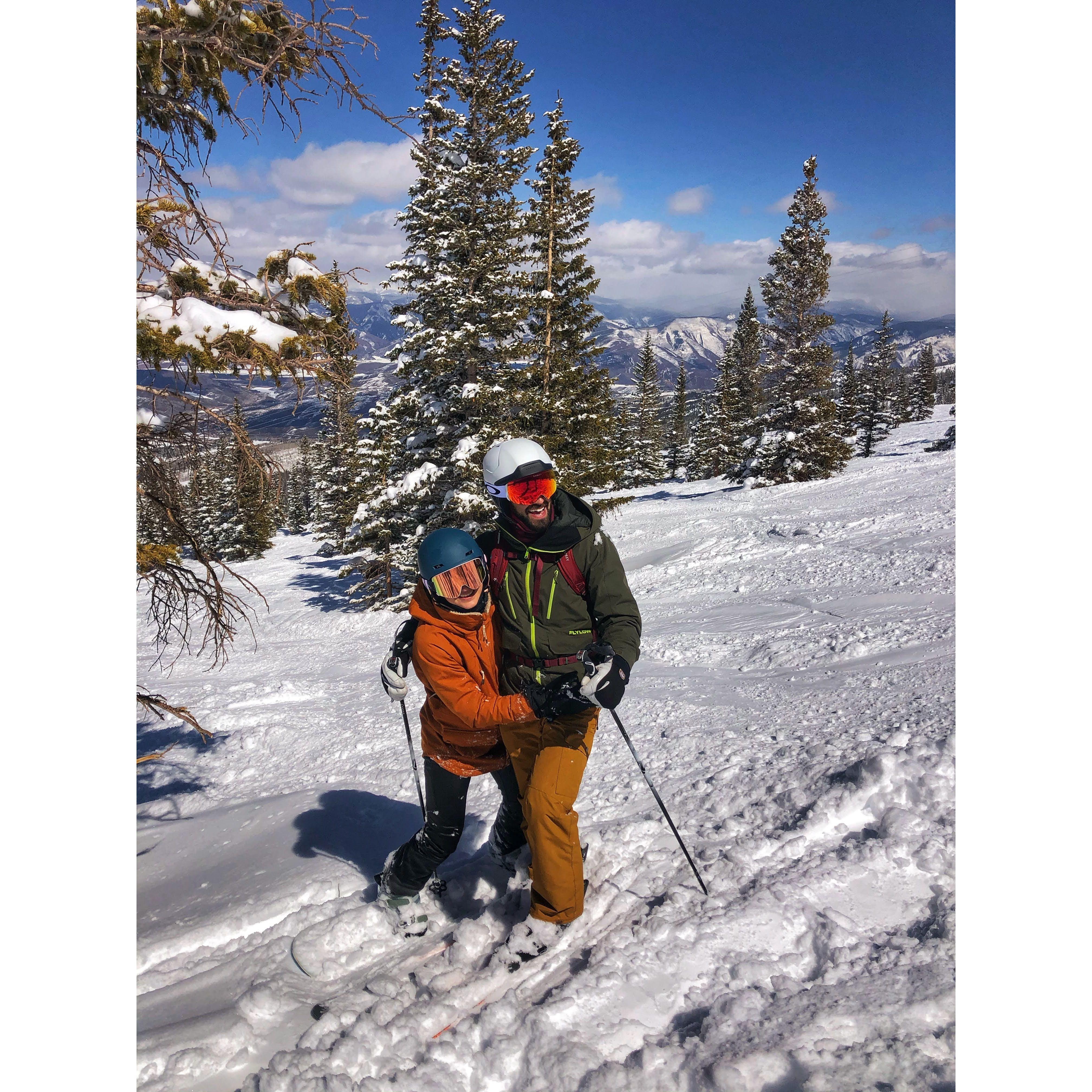 Hanging on mountainsides in Aspen, CO - 3.27.23