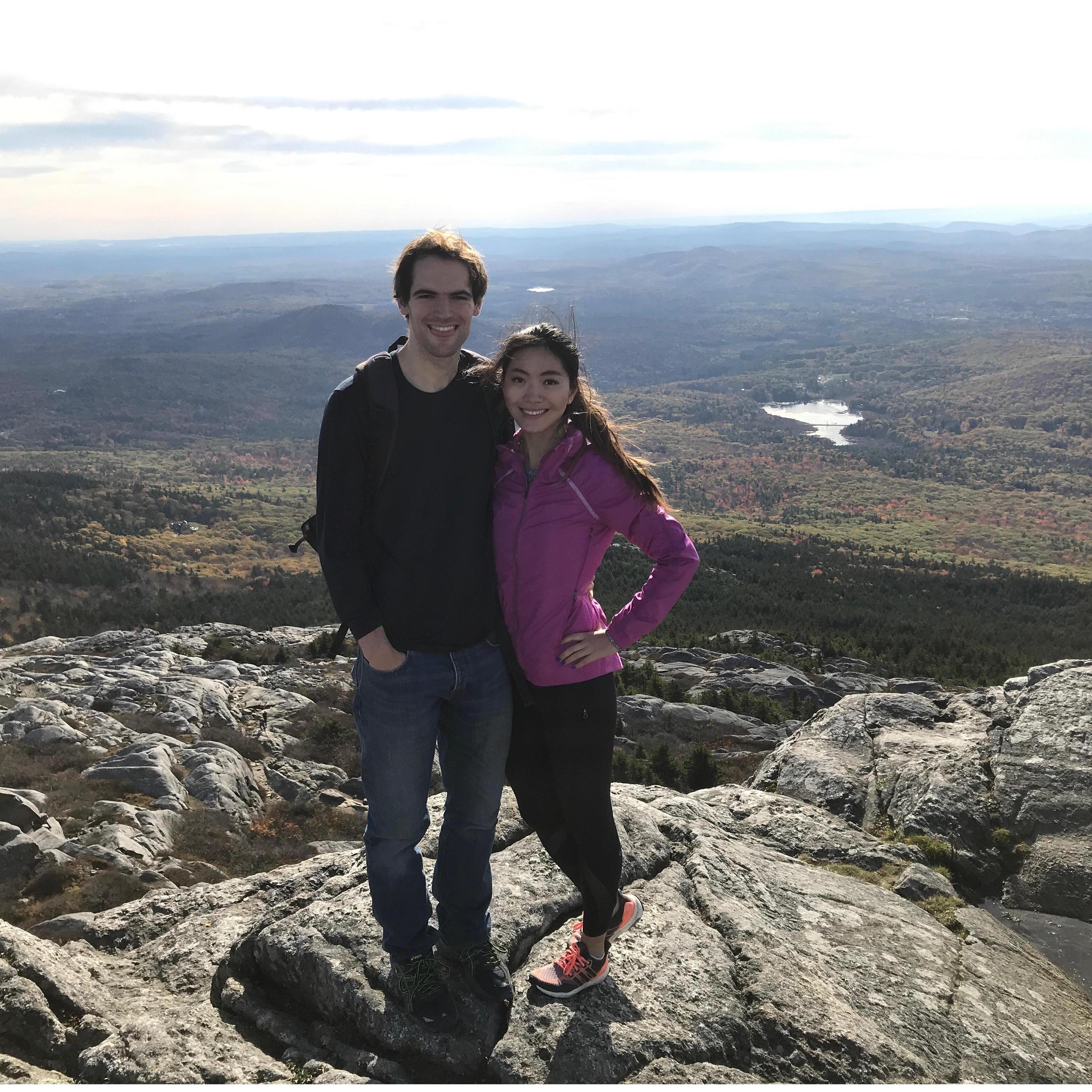 When Andrew took Chang on her first real hike... Mount Monadnock near Boston.