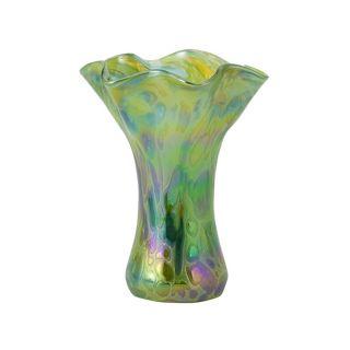 Glass Eye Studio - Mini Ruffle Vase - Spring Green - 6" height