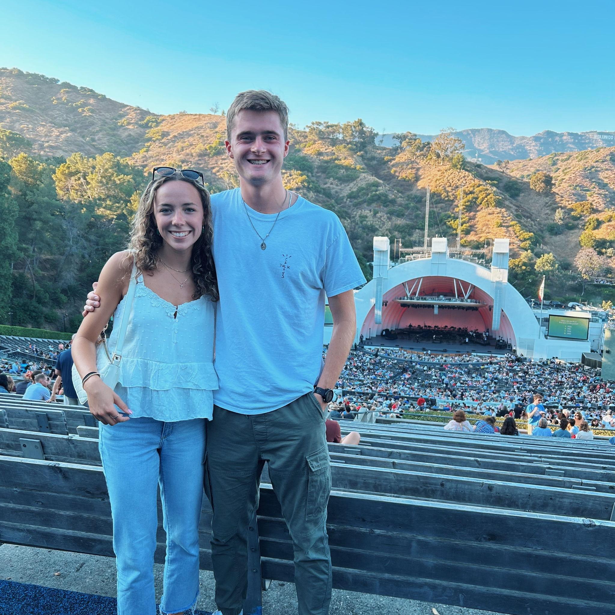 Visited John's grandparents in LA and went to the Hollywood Bowl!