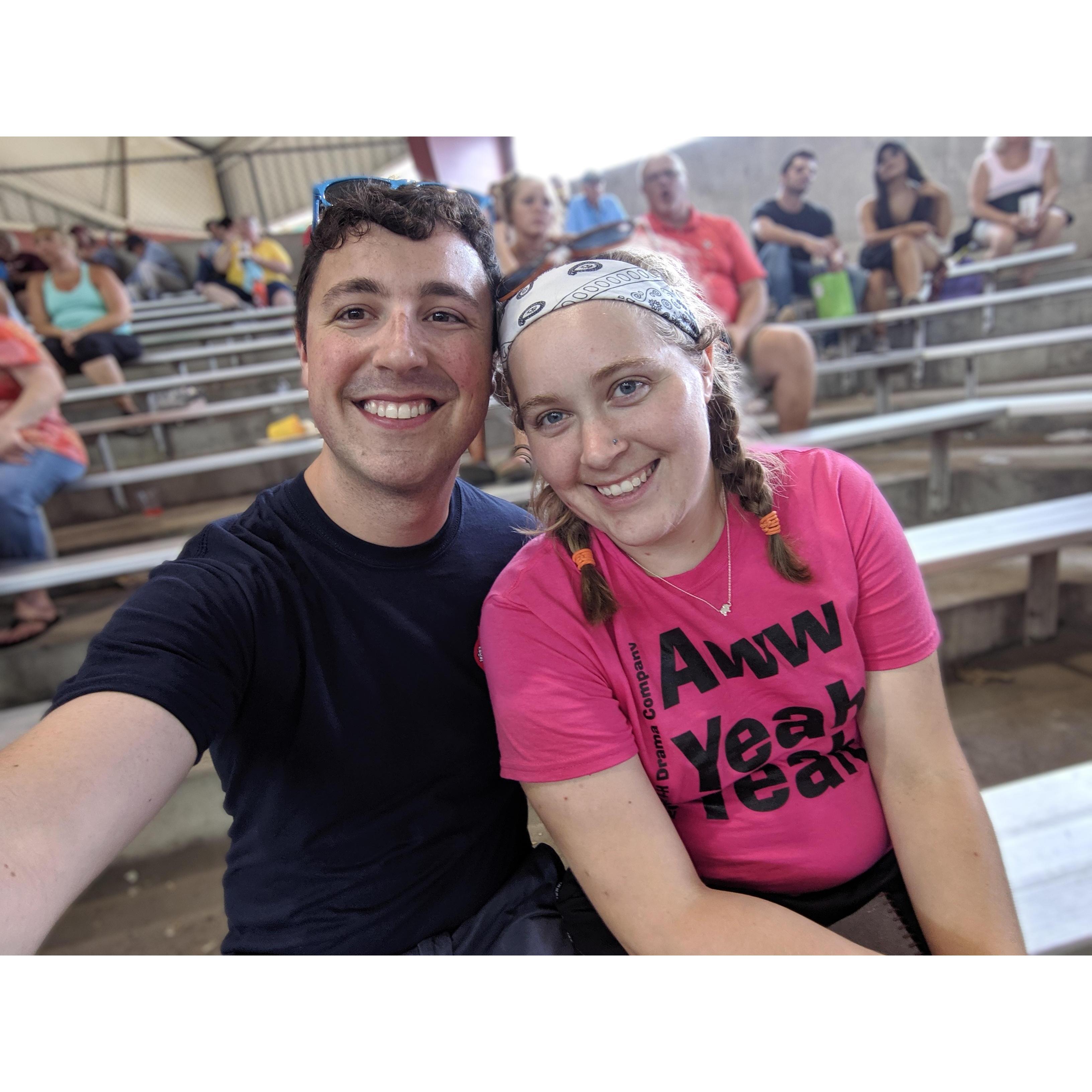 Cara got to show Richard around the Wisconsin state fair.