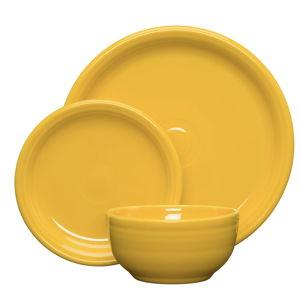 DAFFODIL Bistro Coupe 3-Piece Place Setting, Service for 1