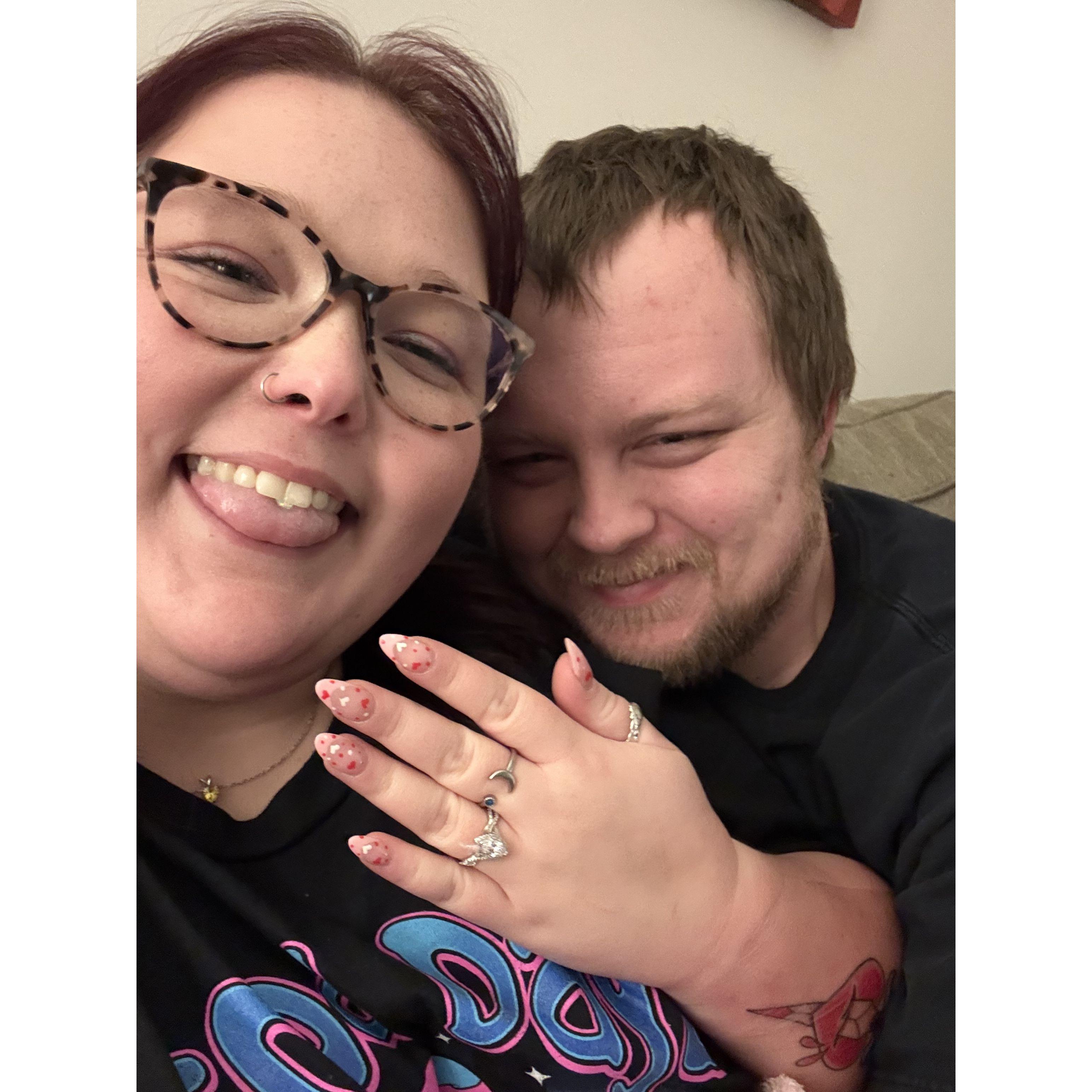 The day we got engaged! February 14th 2025.
