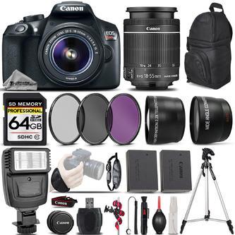 TriStateCamera Canon EOS Rebel T6 DSLR Camera + Canon 18-55mm IS STM - Ultimate Saving Bundle - International Version