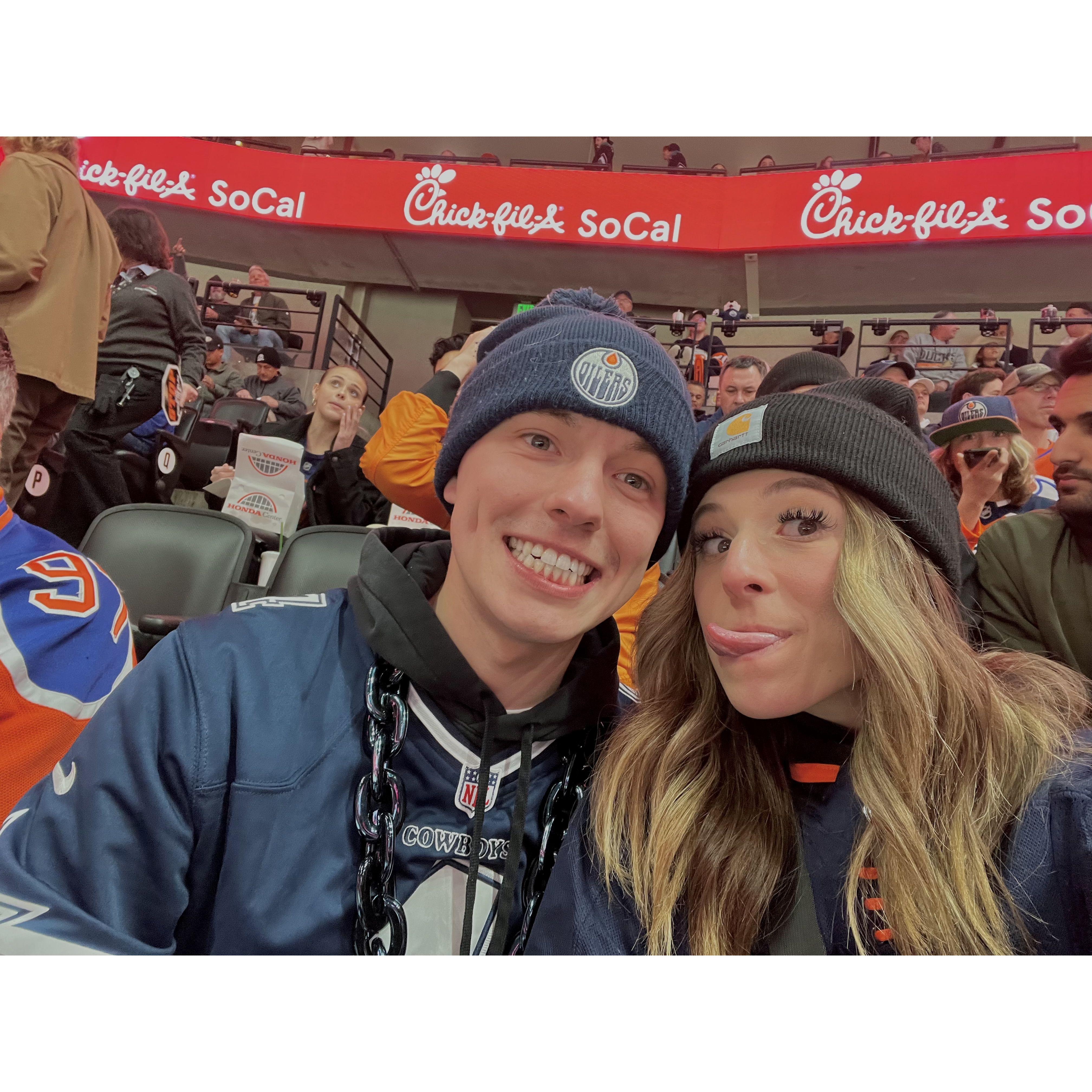 B took Q to his first Oilers game