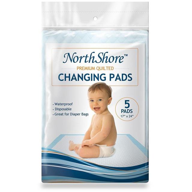 NorthShore Premium Quilted Baby Changing Pads, 5 Ct, Case/60 (12/5s)