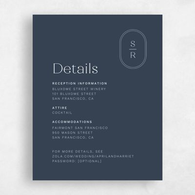 Grayed Navy, Blue Wedding Enclosure - Bridgetown