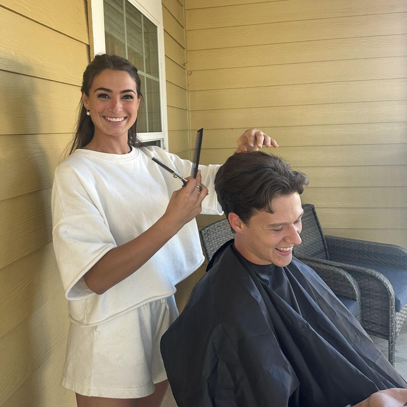 First time cutting Ryan's hair and not the last #savingmoney