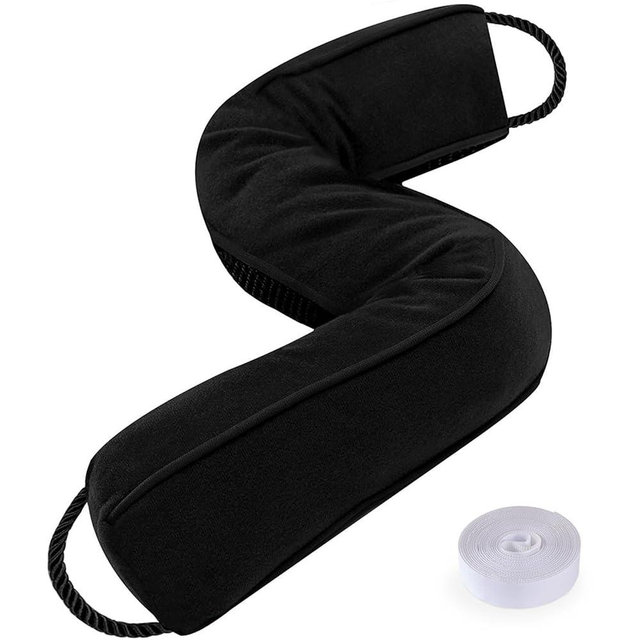 Sunolga 36 Inch Door Draft Stopper with Removable Cover for Gaps Up to 3 Inch, Machine Washable Noise and Air Blocker for Bottom of Door and Window, Black