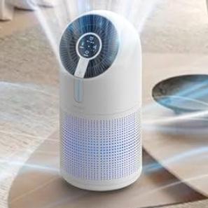 MOOKA Air Purifiers for Home Large Room up to 1095ft², H13 HEPA Filter Air Cleaner for Pets Bedroom Remove Smoke Dust Pollens Dander, Room Air Purifier with Timer Lock 4 Modes Night Light, M02
