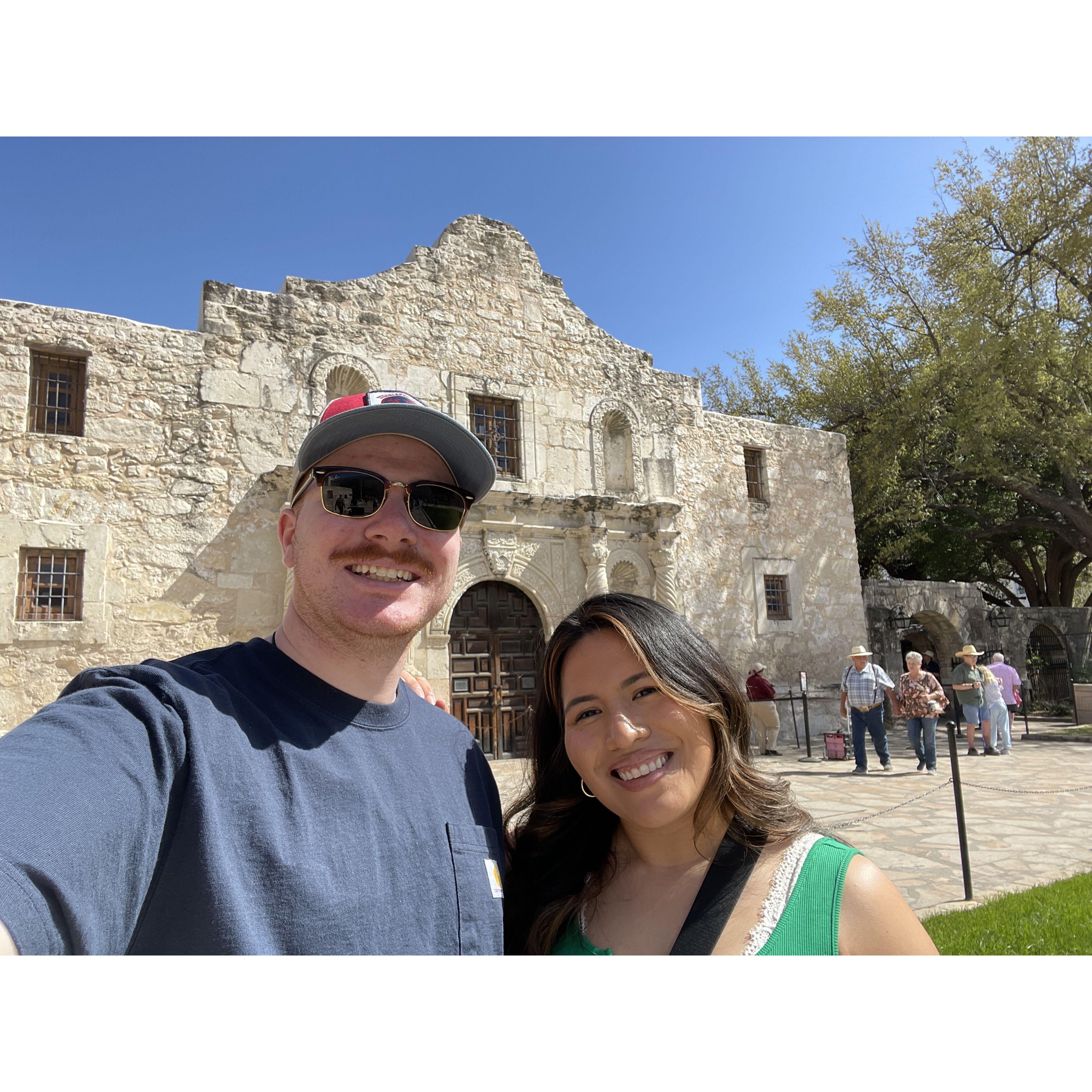 Edwin's first and last visit to the Alamo (wasn't his favorite).