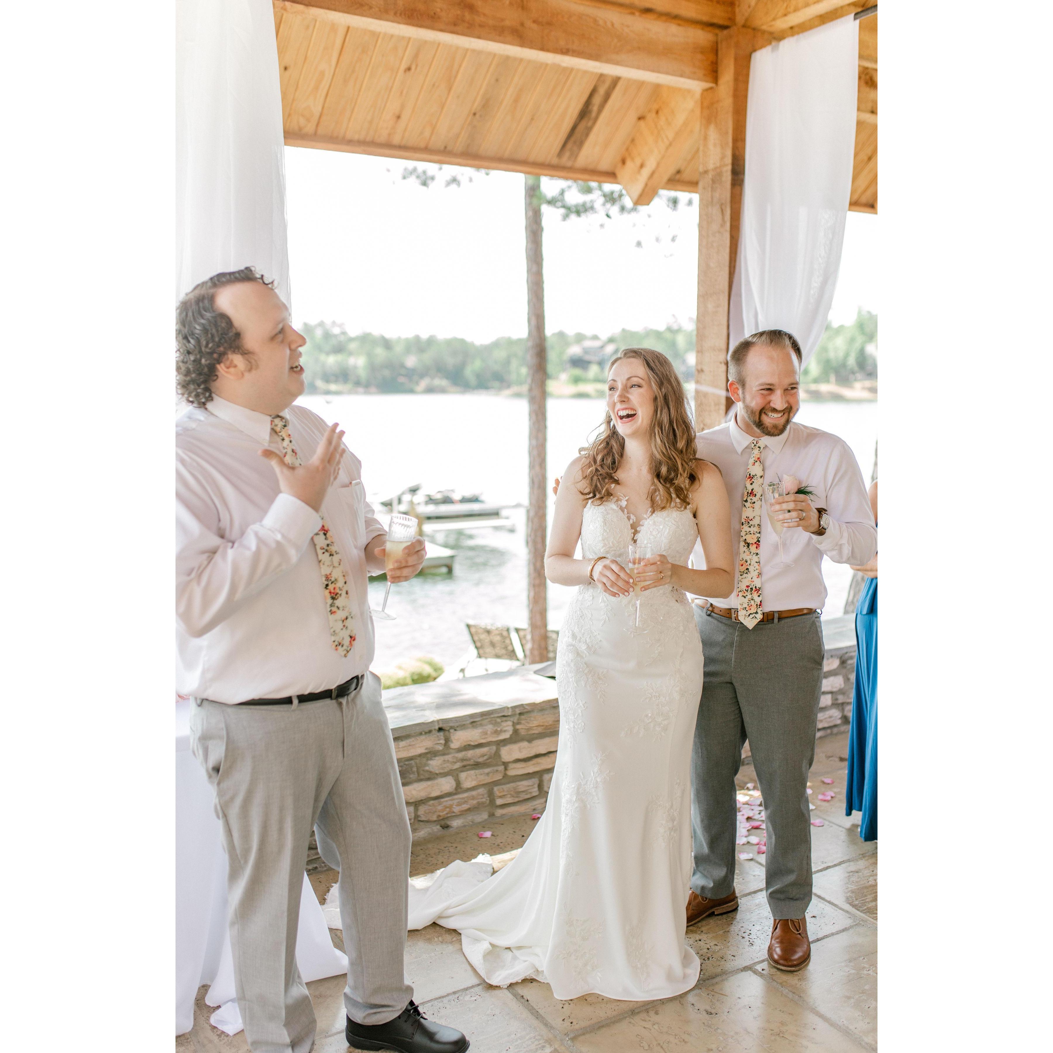 Ryne Anderson, the Best Man, giving his epic speech.