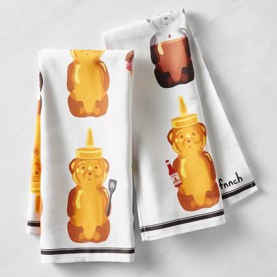 fnnch Honey Bear Towels, Set of 2