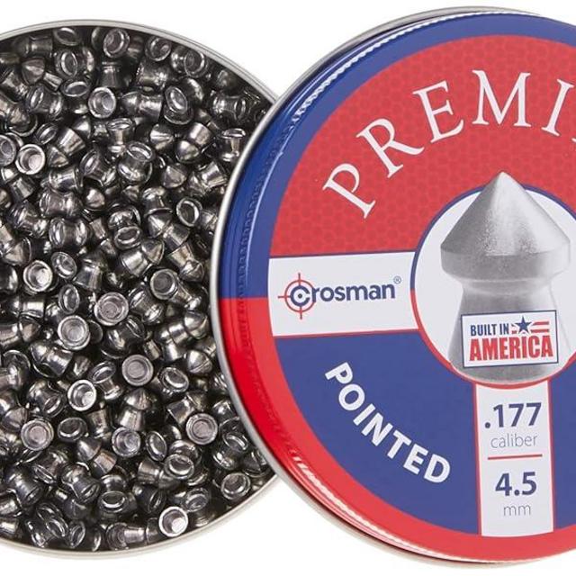 Crosman 7-P577 Pointed .177-Caliber Pellets, Lead(500-Count)