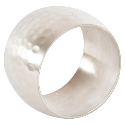 Round Shape Napkins Rings - Silver (Set of 4)