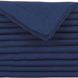 18x18 Cloth Napkins 12 Pack Cotton Dinner Napkins Soft, Washable & Eco-Friendly Table Napkins Everyday Use,Restaurants & Events Durable Plain Table Decor 46 x 46 cm Navy Blue
