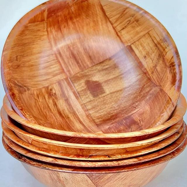 United Brands USA Wood Wooden Salad Bowl Set of 6 pieces (6 Inches)