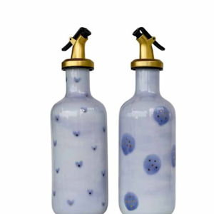 Aqua Serenity Porcelain Oil And Vinegar Bottles Set Of Two