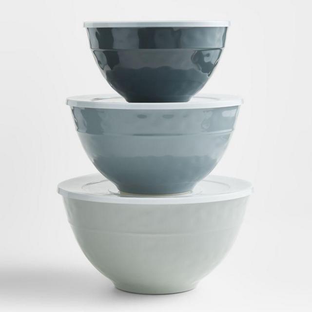 Orabel Melamine Bowls with Lids (Set of 3)