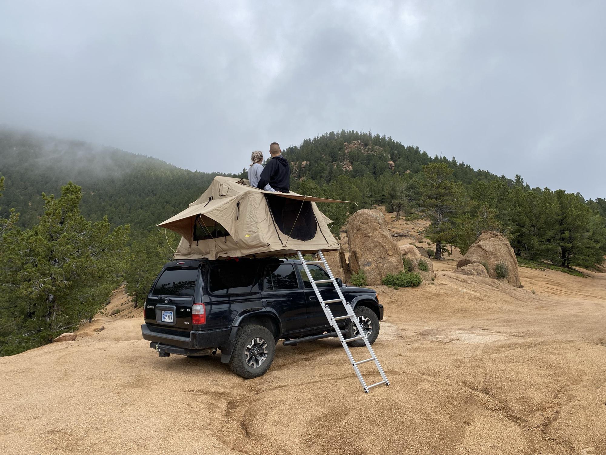 Camping in the mountains on our over-landing trip!