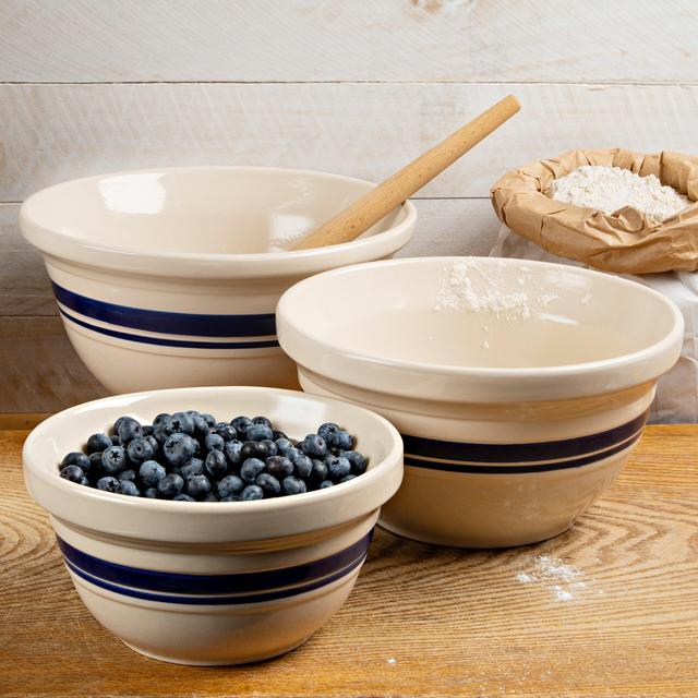 USA Made Classic Stoneware Mixing Bowls (set of 3)