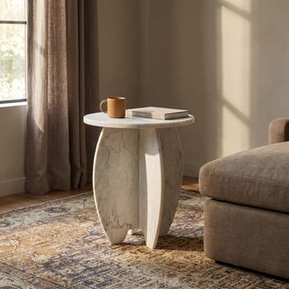 Sculptural Modern Marble Table