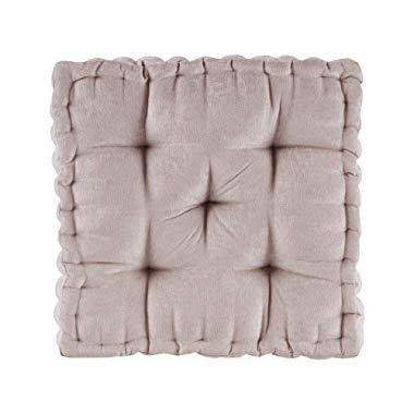 Intelligent Design Azza Poly Chenille Square Floor Pillow Cushion, 20"x20"x5", Blush