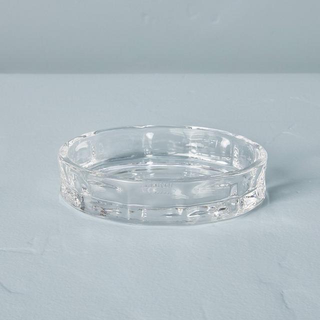 Sculpted Glass Soap Dish Clear - Hearth & Hand™ with Magnolia