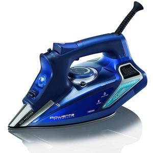 Groupe SEB - Rowenta Steam Iron, Stainless Steel Soleplate, Digital LED Display, Blue
