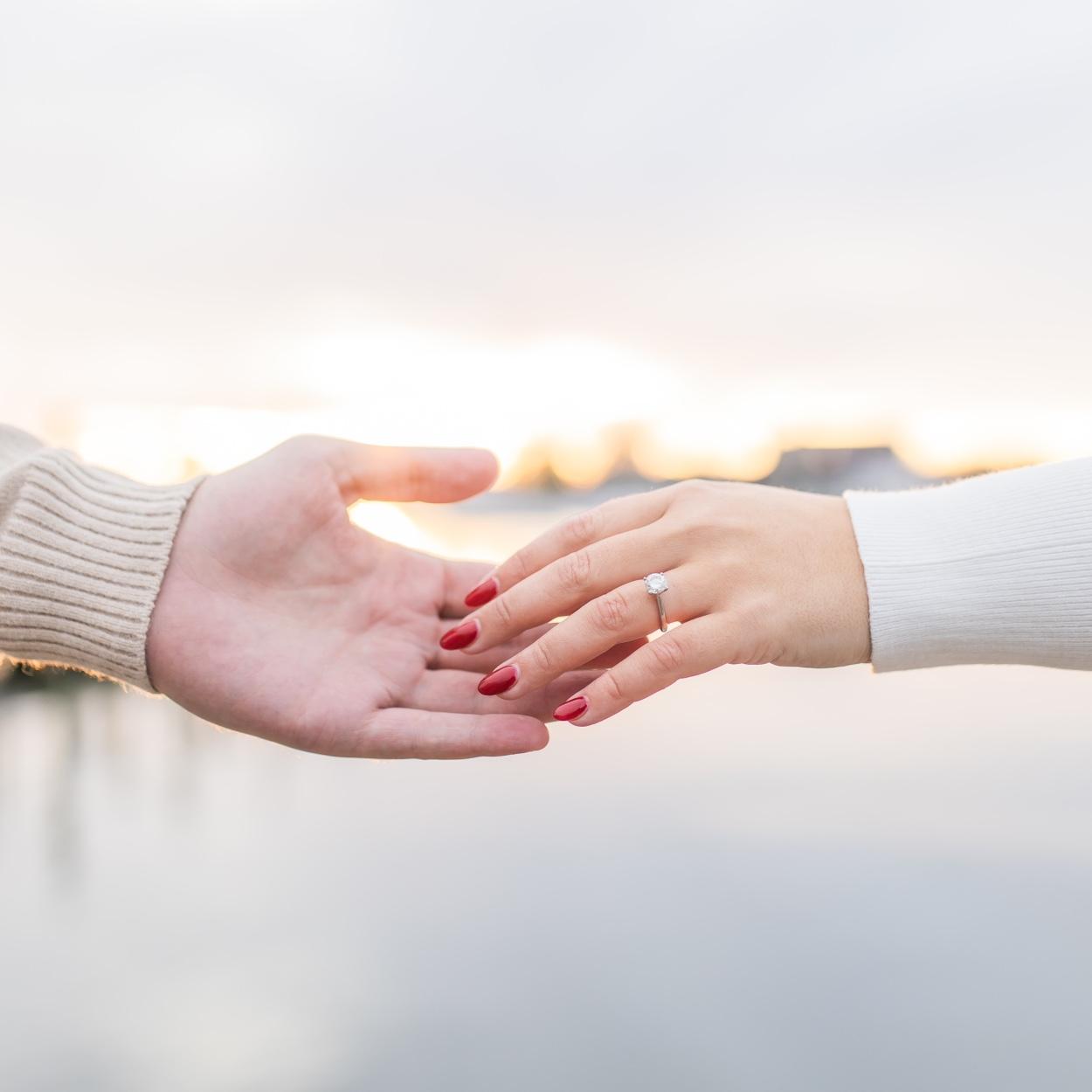 Our wedding photographer captured the most beautiful picture of the engagement ring. Stunning.