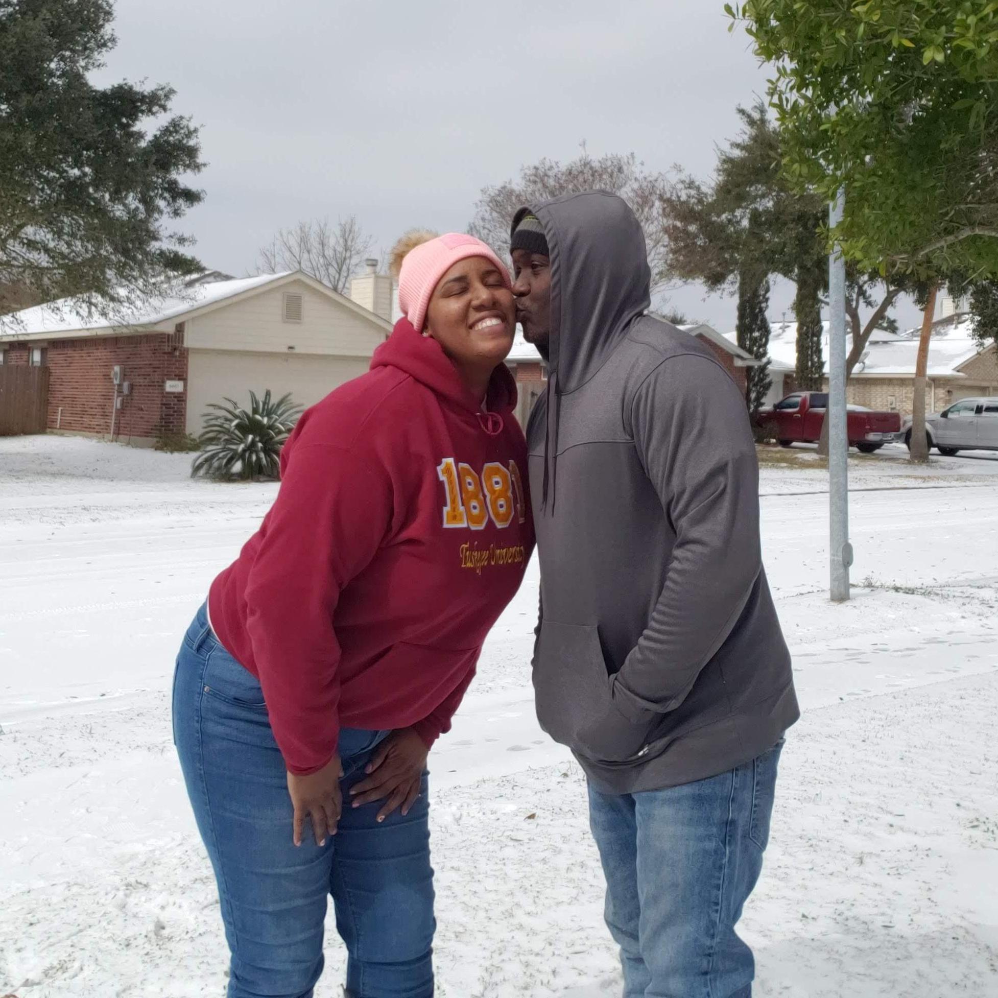 Enjoying the H-Town snow while we could!