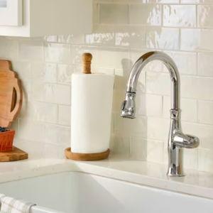 Antiqued Wood Paper Towel Holder