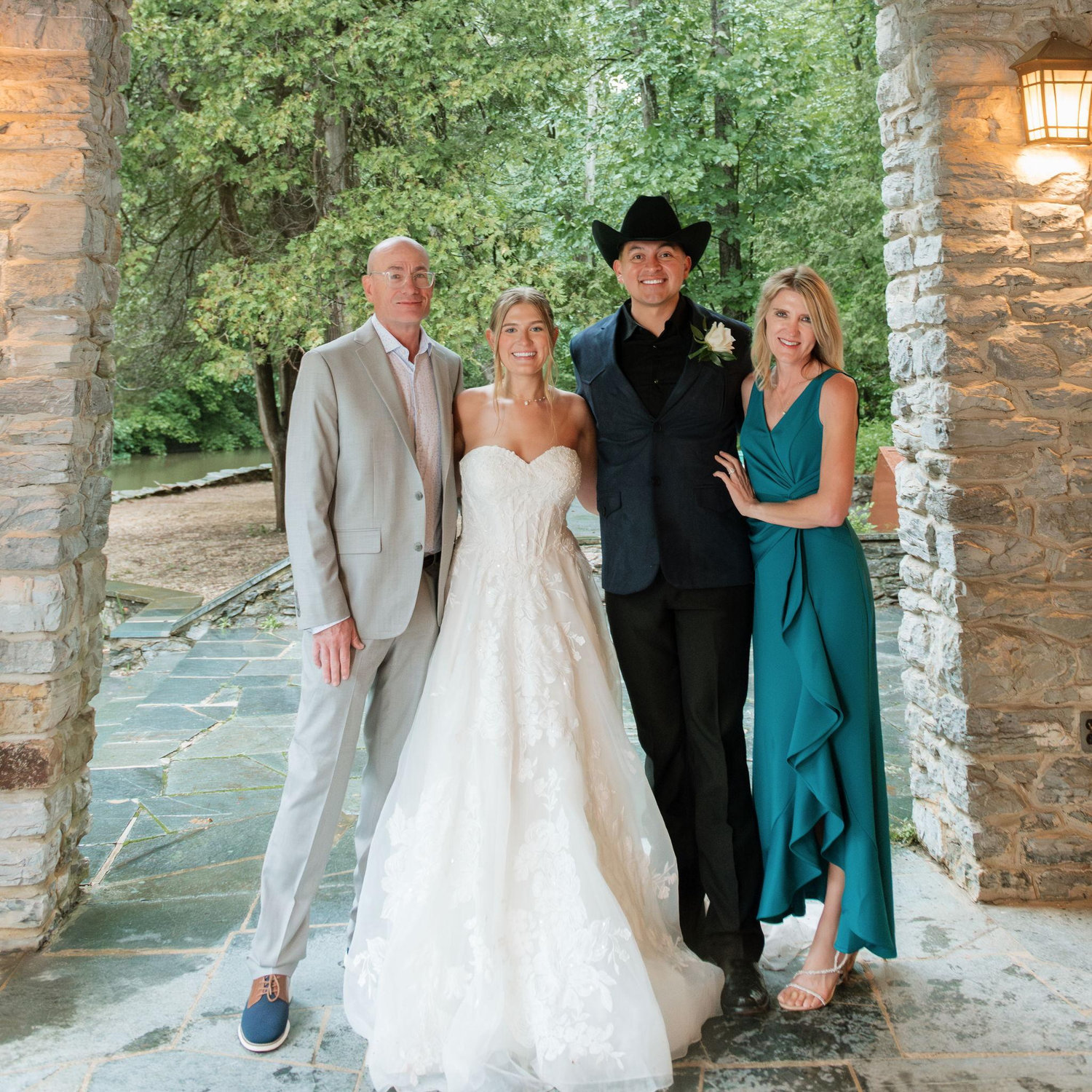 Lindsay's Dad, Lindsay, Daniel, and Lindsay's Mom