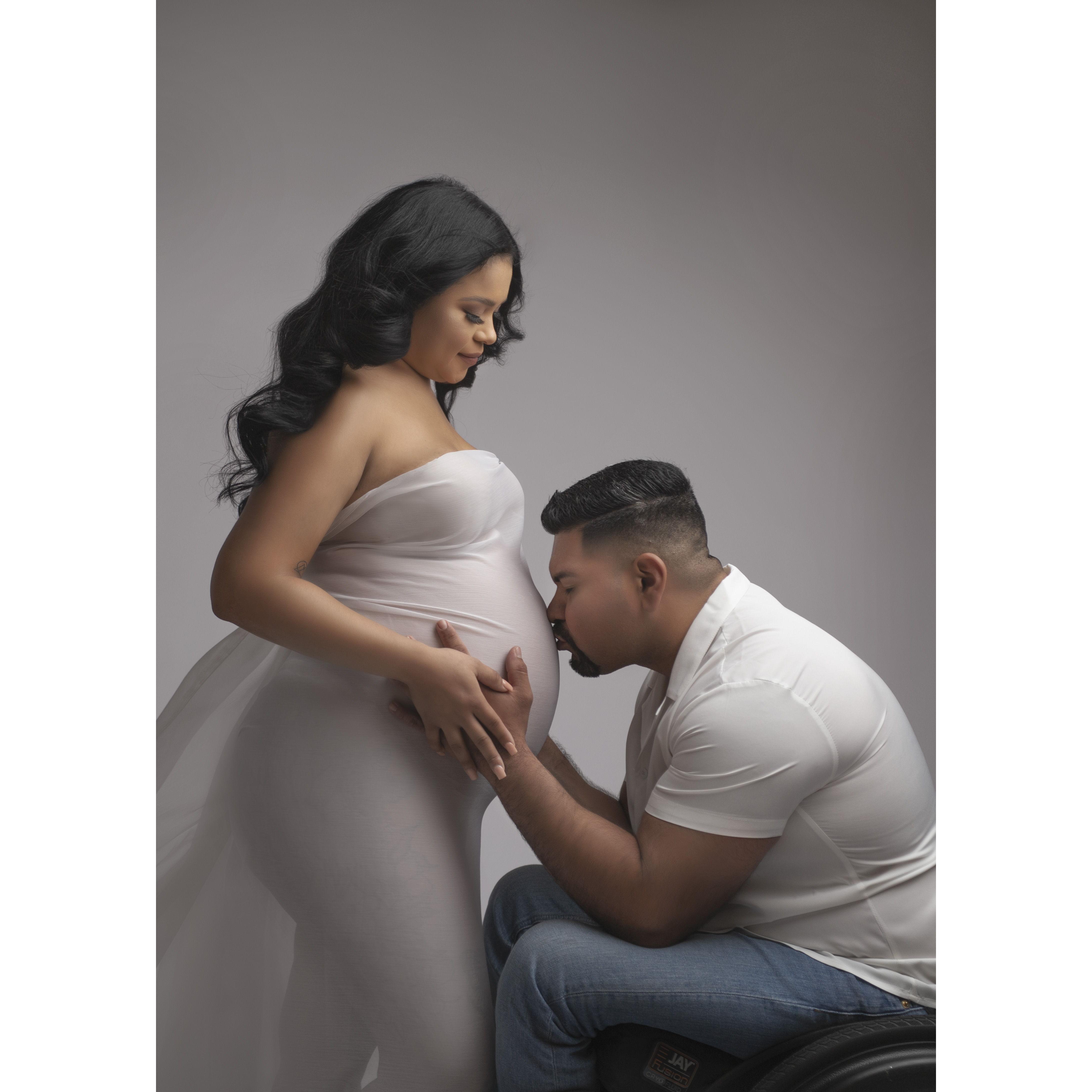 We took maternity pictures to cherish this exciting new chapter in our lives.