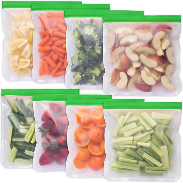 VEHHE 20 Pack Reusable Storage Bags (2 Gallon Ziplock Bags + 6 Reusable  Snack Bags + 6 Reusable Freezer Bags + 6 Sandwich Bags) Leakproof Food Bags