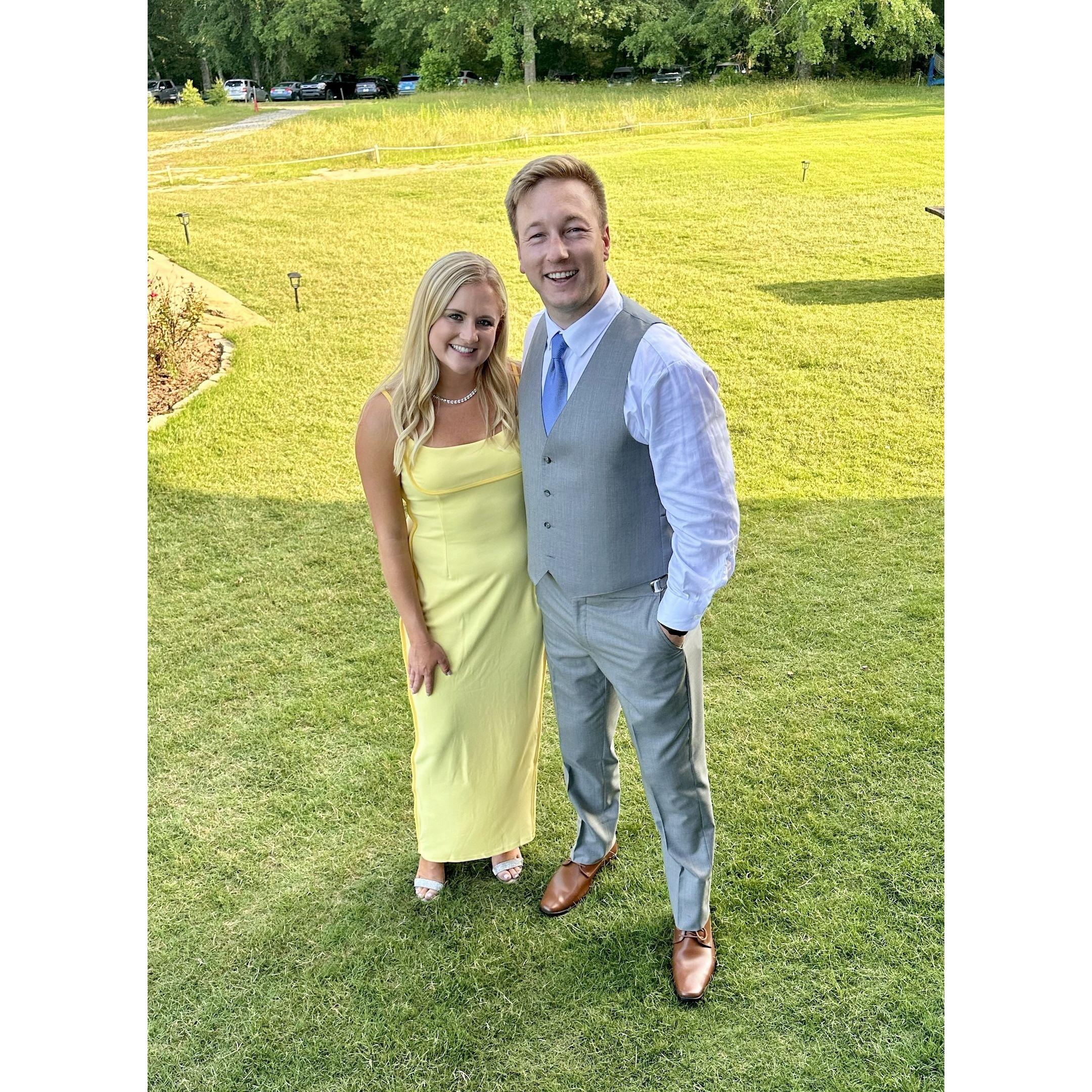 We absolutely love attending our friends' and family members' weddings! Since 2020, we have attended 19 weddings together! This photo is from Katelyn and Ryan's wedding in LaGrange, Georgia!
