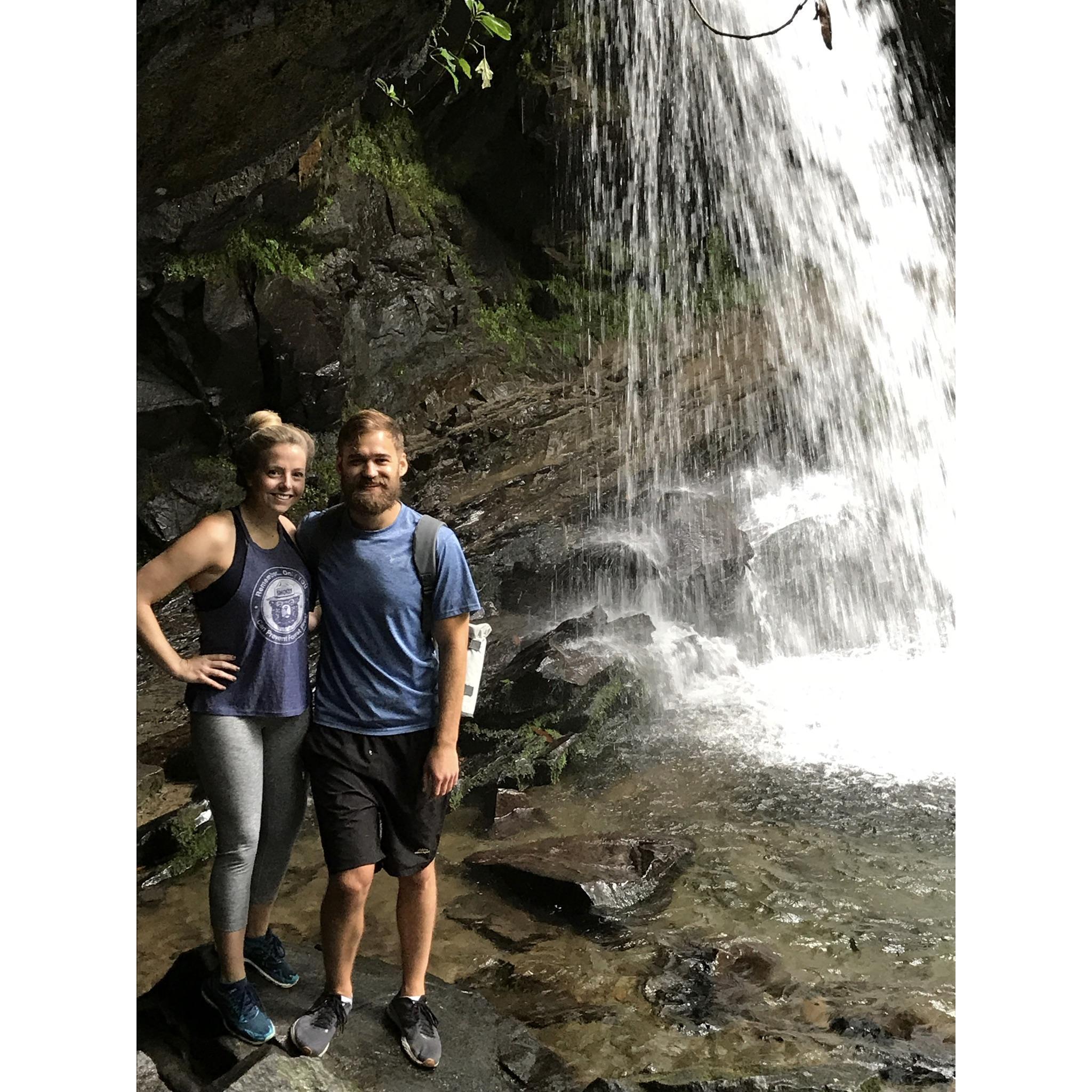 Our first photo as an engaged couple