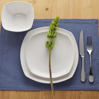 Nevaeh White 12-Piece Dinnerware Set, Service for 4