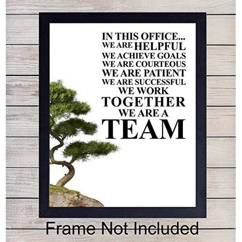 Teamwork Quote - Unframed Wall Art Print - Perfect for Office Decor - Makes a Great Affordable Gift - Inspirational and Motivational - Ready to Frame Photo (8X10)