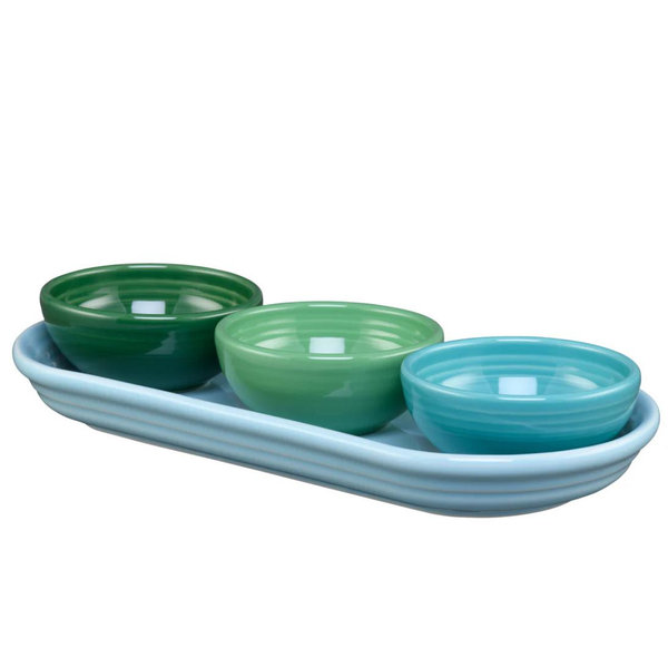 Aegean Mixed Colors 4-Piece Condiment Set