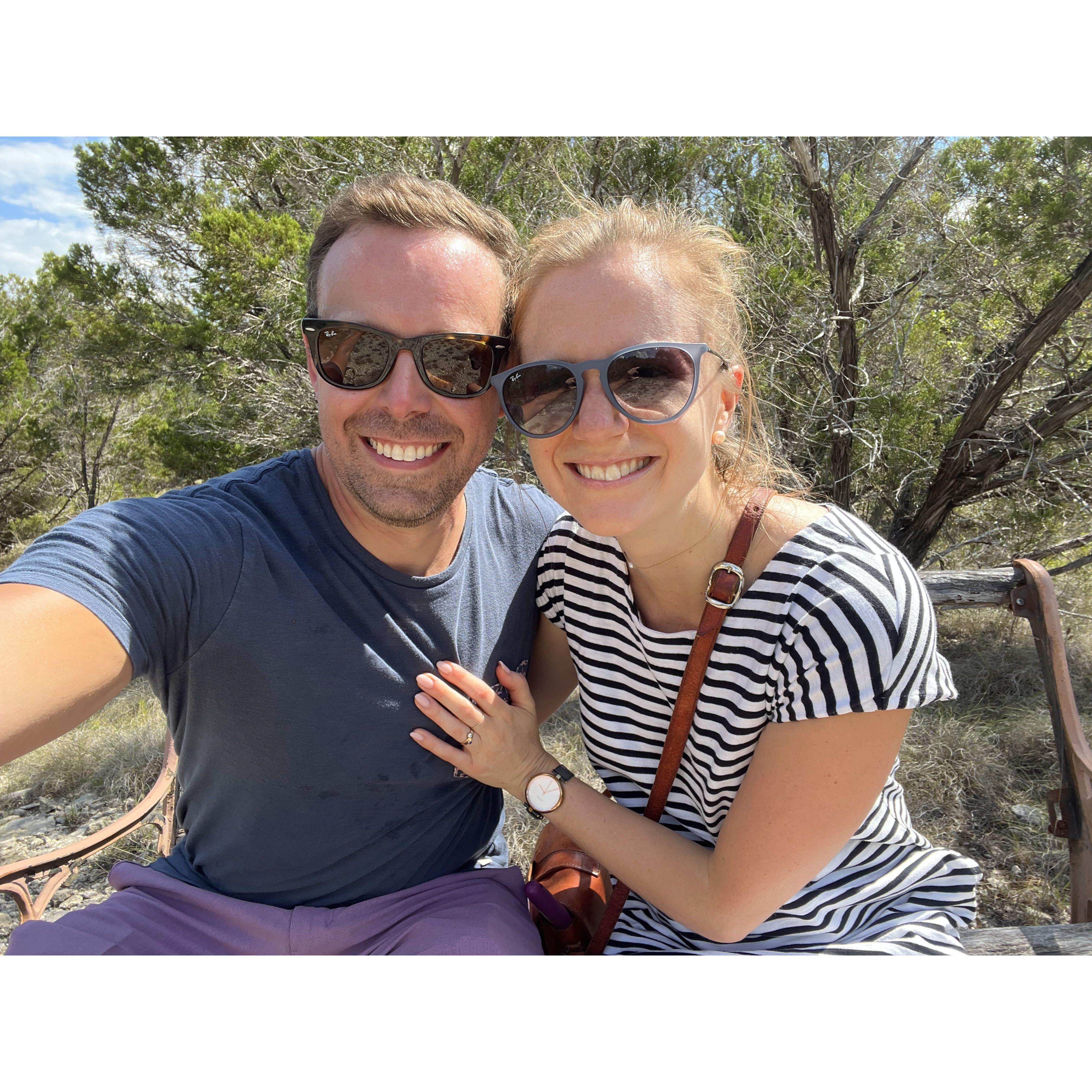 Getting engaged at Jester King!