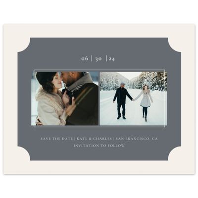 Charcoal, Grey Wedding Digital Save the Date - Blake Photo