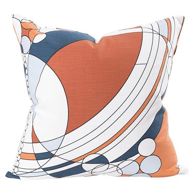 KAF Home Frank Lloyd Wright Printed Throw Pillow Cover 20 x 20-inch 100-Percent Cotton (March Balloons)