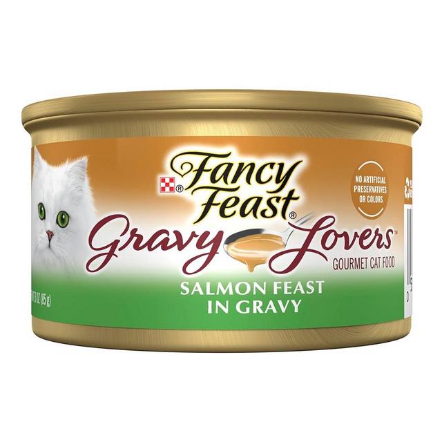 Purina Fancy Feast Gravy Lovers Salmon Feast Grilled Gourmet Cat Food in Wet Cat Food Gravy - (Pack of 24) 3 oz. Cans