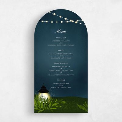 Blue Arch Wedding Menu - Marietta